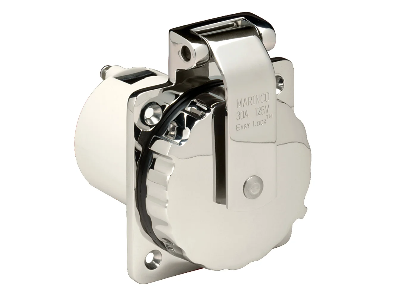Marinco 303SSEL-B 30A Power Inlet - Stainless Steel - 125V