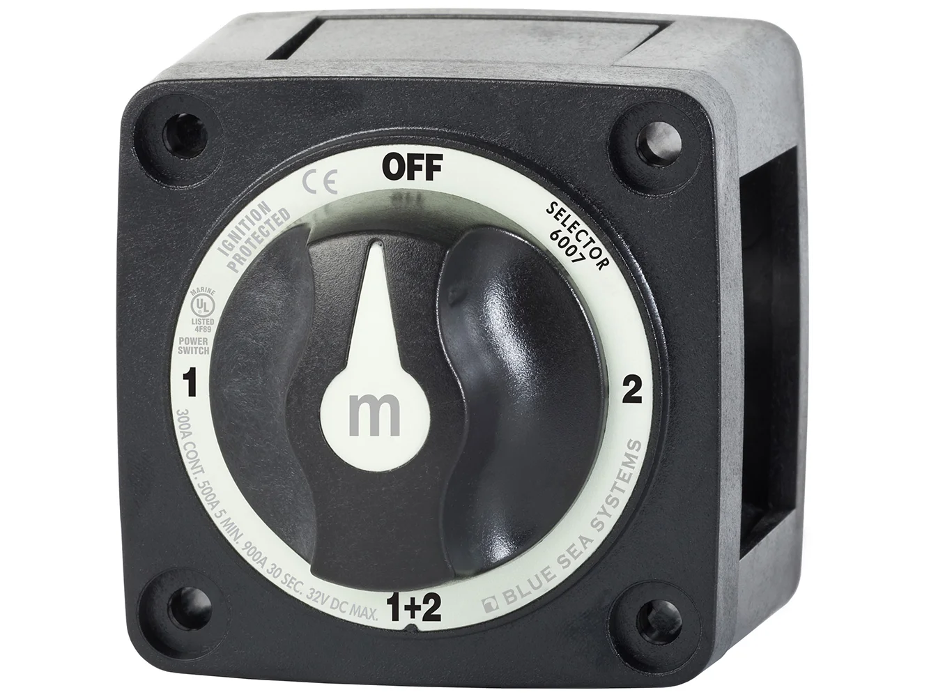 Blue Sea 6007200 Battery Switch Mini - 4 Position - Black