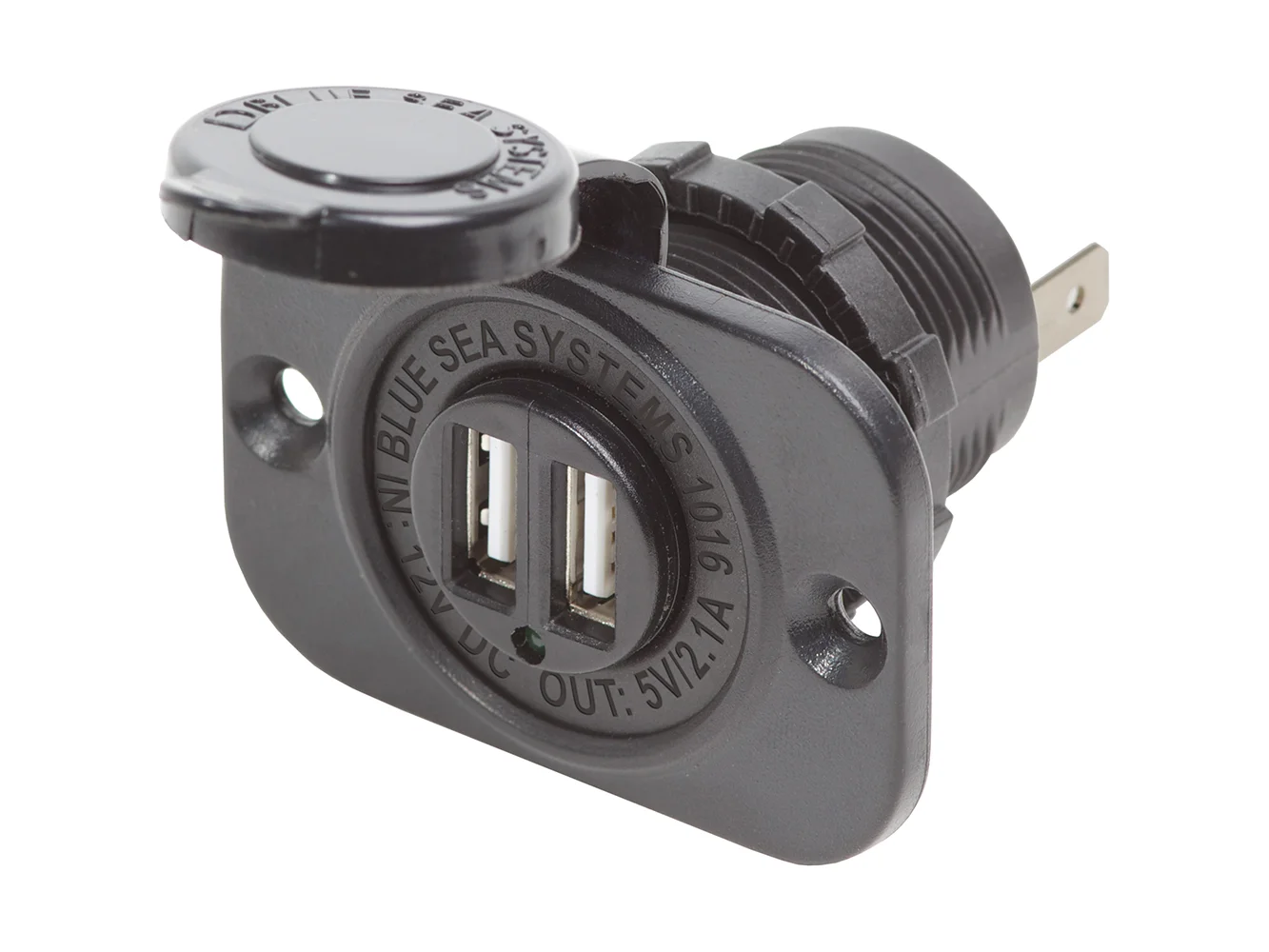 Blue Sea Dual USB Charger Socket - 2 USB Ports w/Watertight Cap