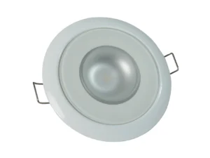 Lumitec Mirage - Flush Mount Down Light - Glass Finish/White Bezel - 2-Color White/Blue Dimming