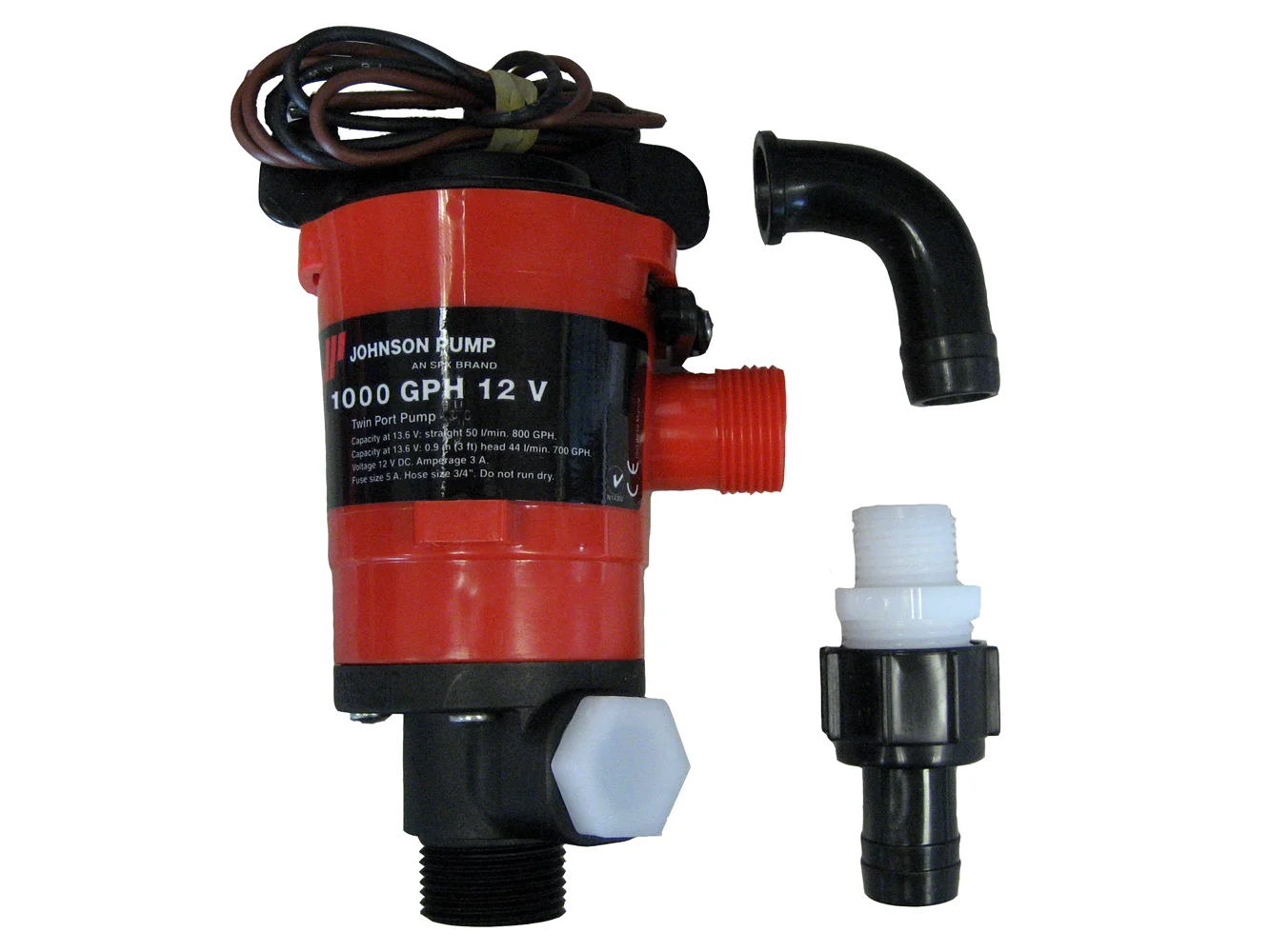 Johnson Pump Twin Port 1000 GPH Livewell Aerating Pump - 12V