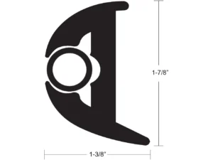 TACO Flex Vinyl Rub Rail Kit - Black w/Black Insert - 50' - 1-7/8" X 1-3/8"