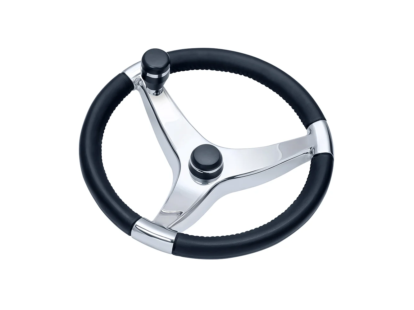 Schmitt Marine Evo Pro 316 Cast Stainless Steel Steering Wheel w/Control Knob - 15.5" Diameter