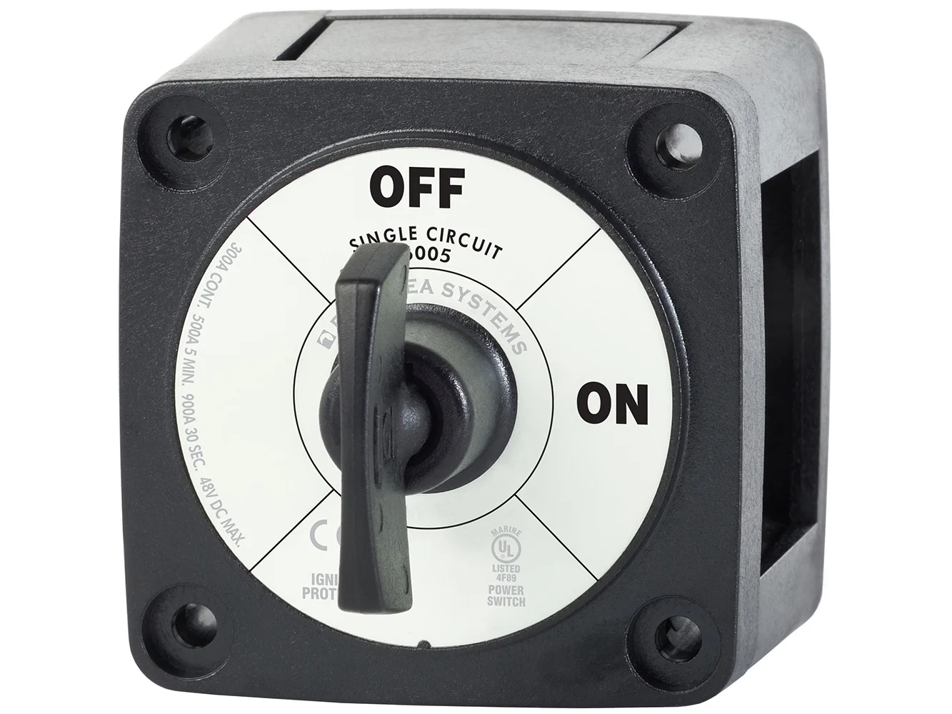 Blue Sea 6005200 Battery Switch Single Circuit ON-OFF - Black