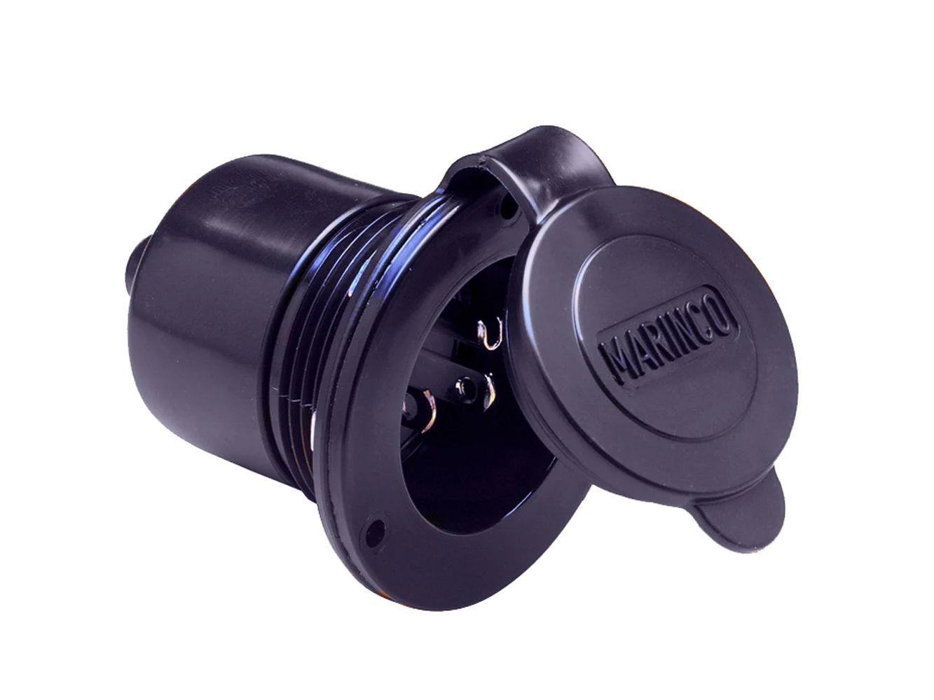 Marinco Marine On-Board Hard Wired Charger Inlet - 15Amp - Black