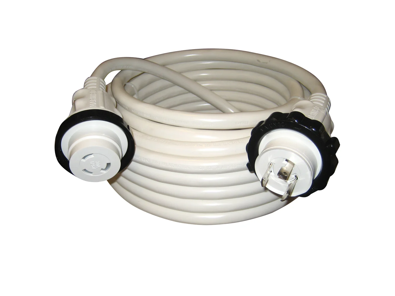 Marinco 30A 125V Molded Standard Cordset - White - 50'