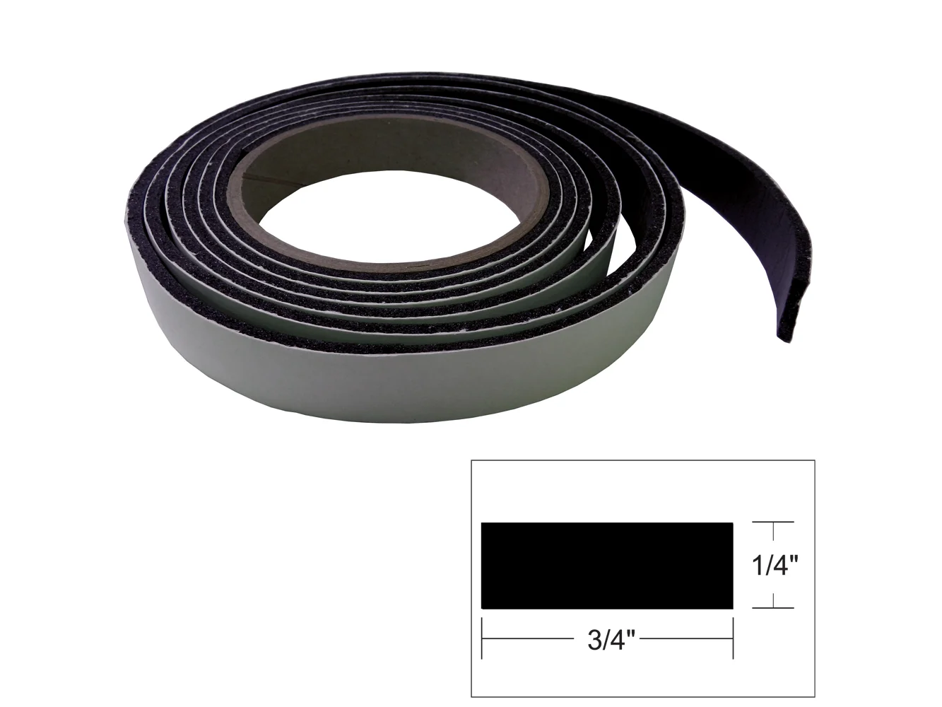 TACO Hatch Tape - 8'L x ¼"H x ¾"W - Black