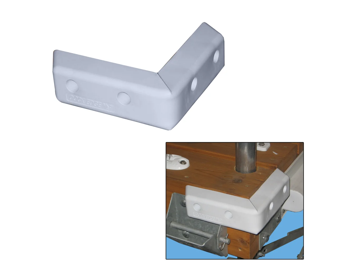 Dock Edge Protect Corner HD 16" PVC Dock Bumper