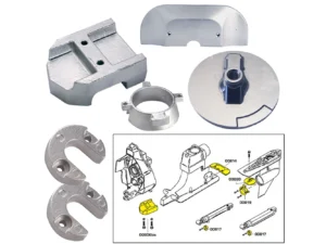 Tecnoseal Anode Kit w/Hardware - Mercury Alpha 1 Gen 2 - Aluminum