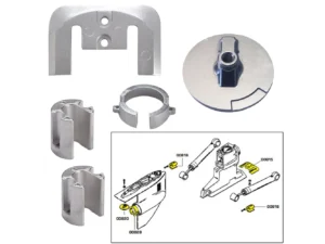 Tecnoseal Anode Kit w/Hardware - Mercury Bravo 1 - Aluminum