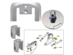 Tecnoseal Anode Kit w/Hardware - Mercury Bravo 2-3 up to 2003 - Magnesium