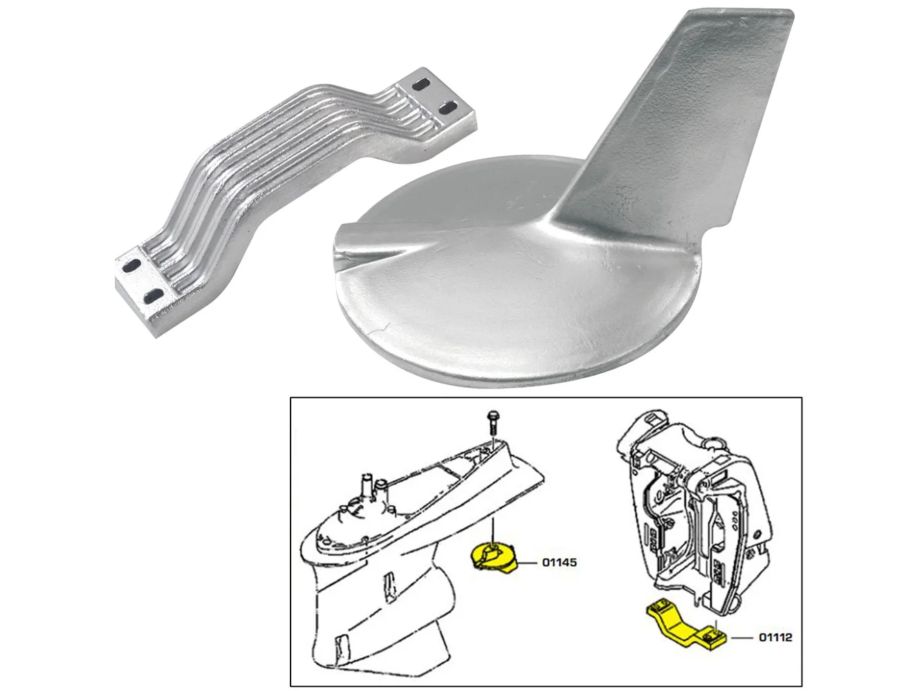 Tecnoseal Anode Kit w/Hardware - Yamaha 200-300HP Hi-Performance - Aluminum