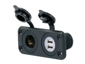 Marinco SeaLink&reg; Deluxe Dual USB Charger & 12V Receptacle