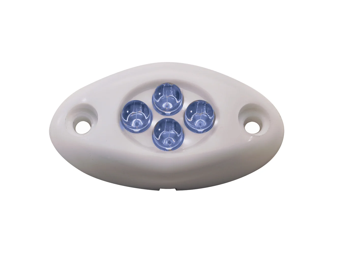 Innovative Lighting Courtesy Light - 4 LED Surface Mount - Blue LED/White Case