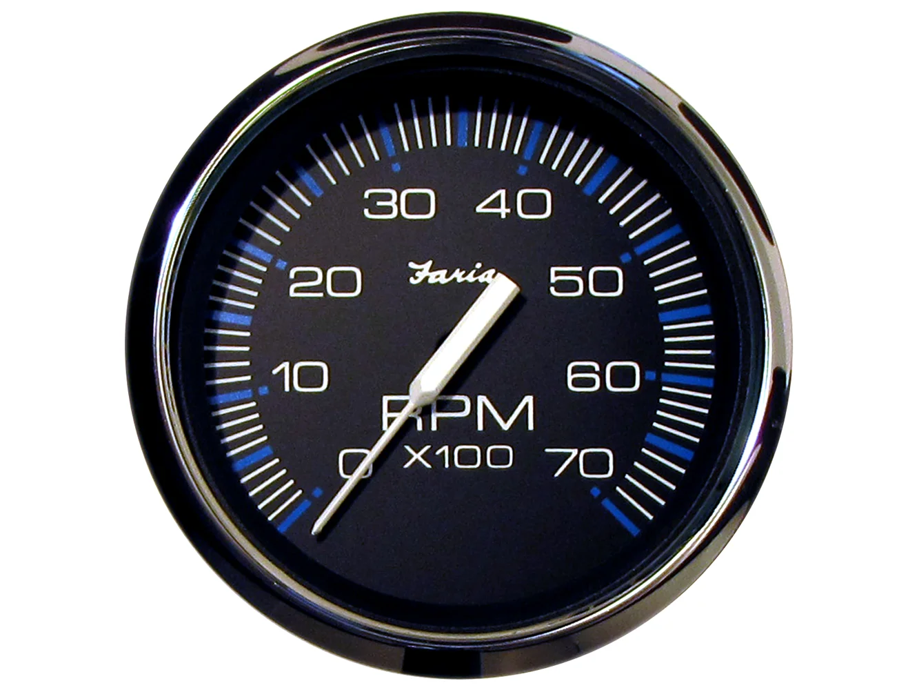 Faria Chesapeake Black 4" Tachometer - 7000 RPM (Gas) (All Outboards)