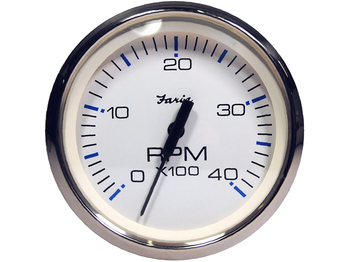 Faria Chesapeake White SS 4" Tachometer - 4000 RPM (Diesel) (Magnetic Pick-Up)