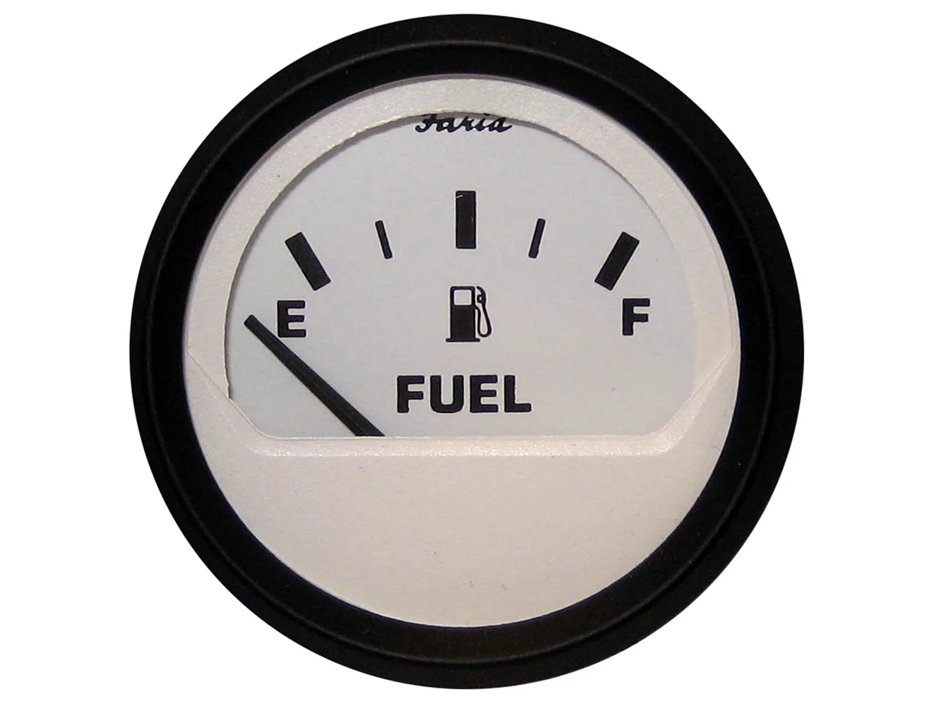 Faria Euro White 2" Fuel Level Gauge (E-1/2-F)