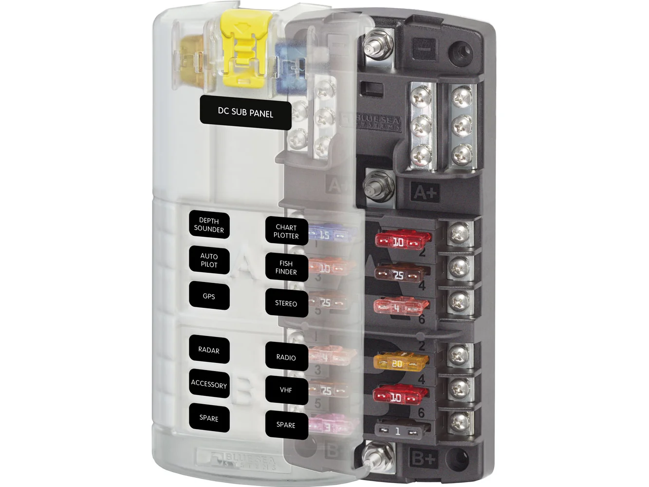 Blue Sea 5032 ST-Blade Split Bus Fuse Block