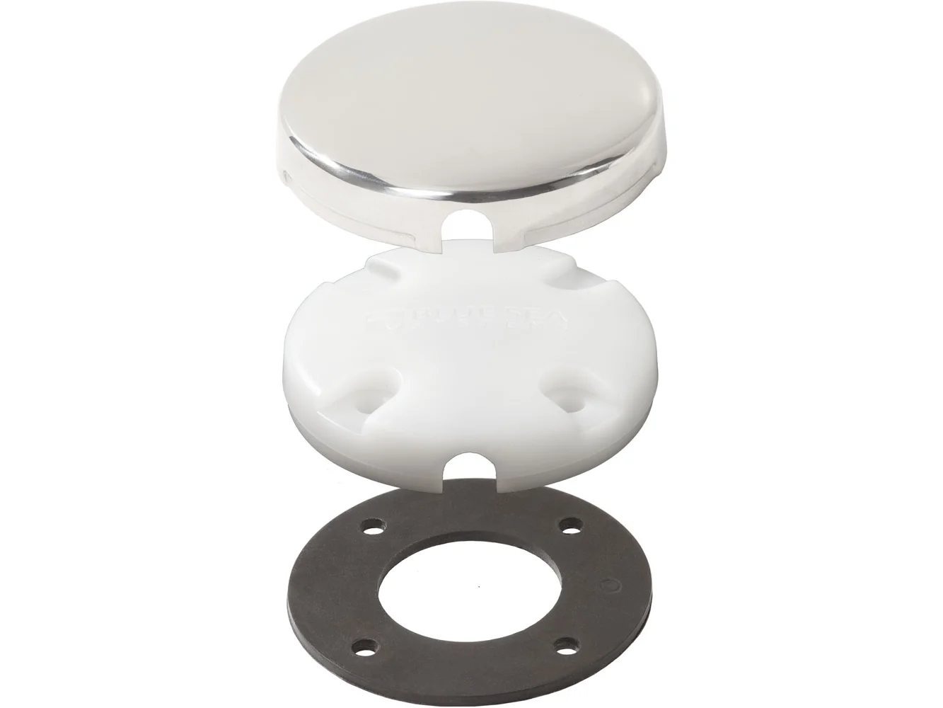 Blue Sea Side Entry CableClam w/Stainless Steel Dress Cap