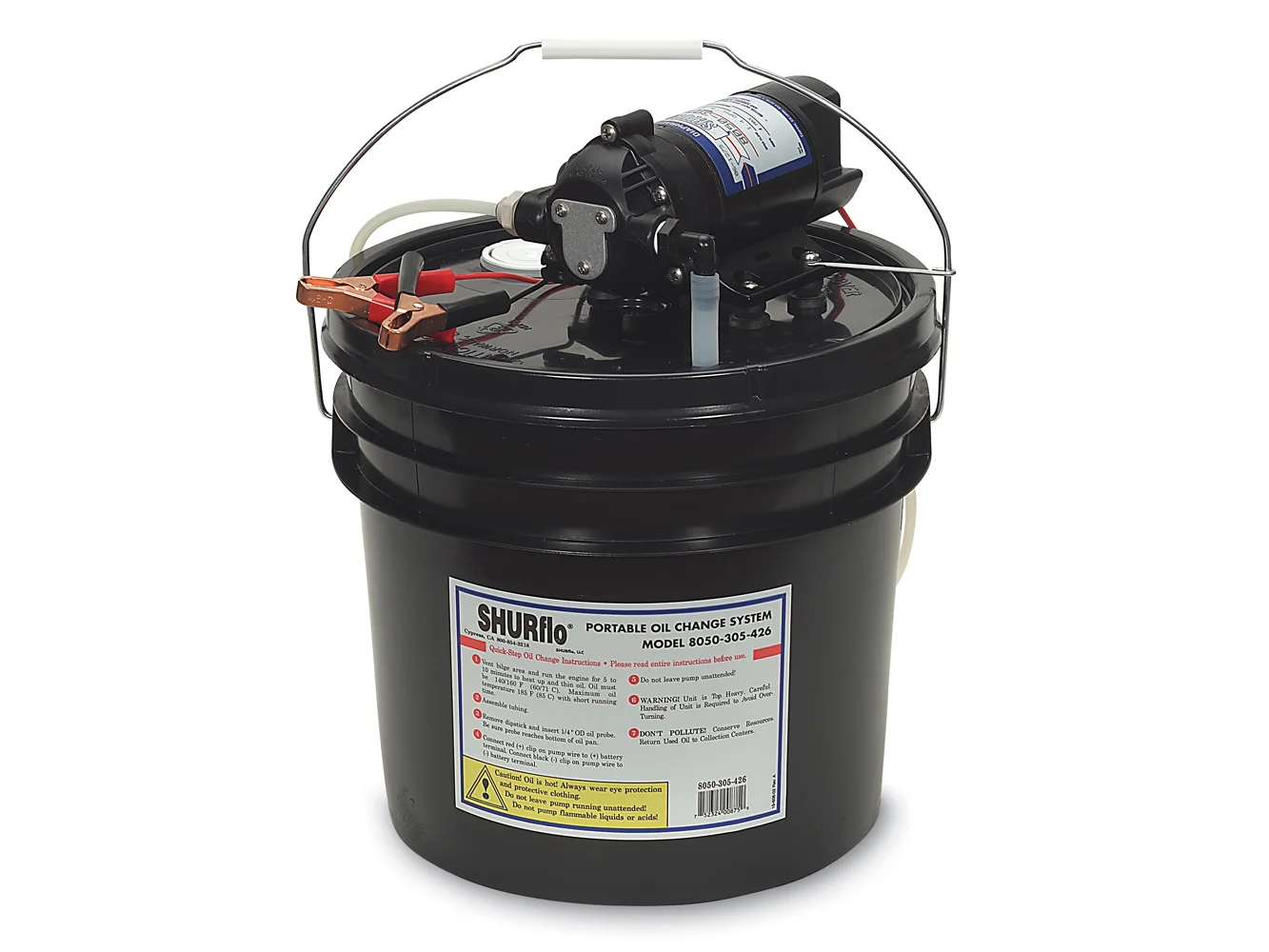 Shurflo by Pentair Oil Change Pump w/3.5 Gallon Bucket - 12 VDC, 1.5 GPM