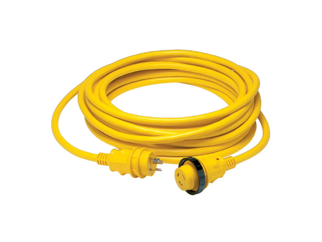 Marinco 30 Amp Power Cord Plus Cordset - 35' - Yellow