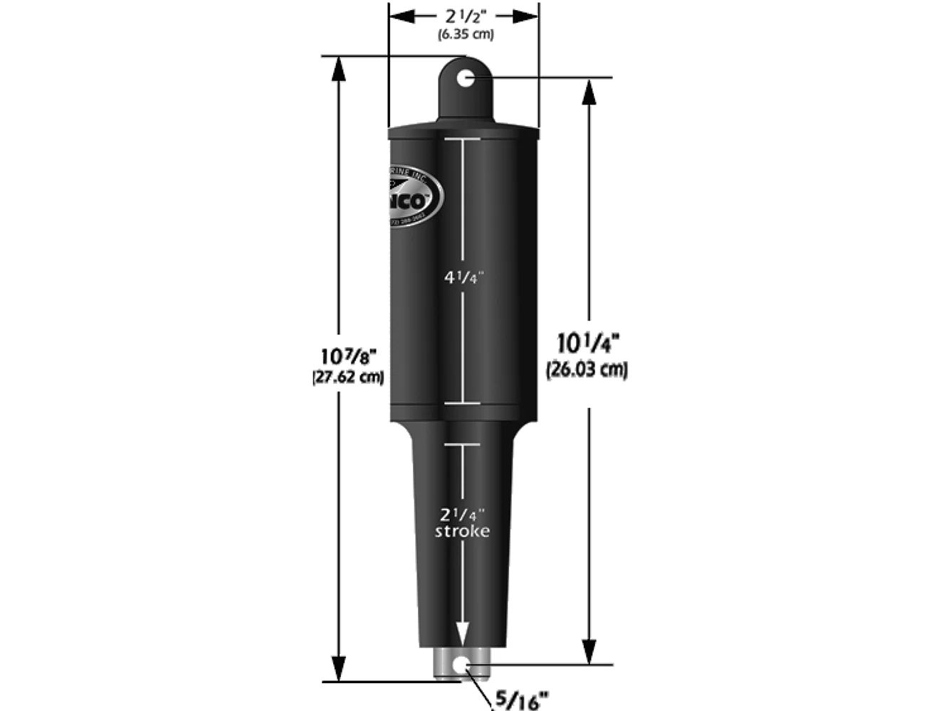 Lenco 12V 1-1/4" Stroke 5 Lobe Actuator - 5/16" - 3/8"