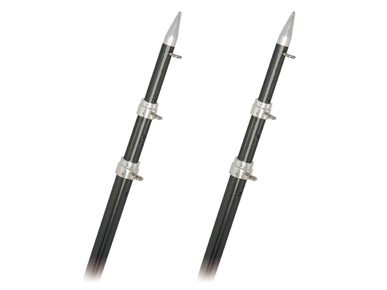 Rupp Top Gun Outrigger Poles - Telescopic - Carbon Fiber - 18'