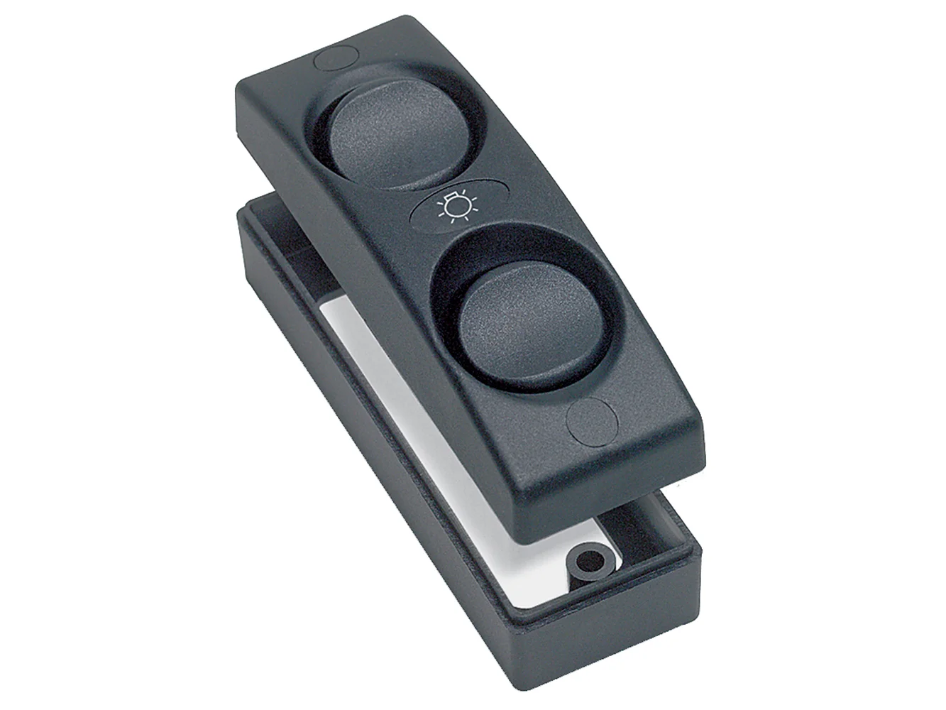 BEP Contour 1100 Series Double Interior Switch - On/Off - Black