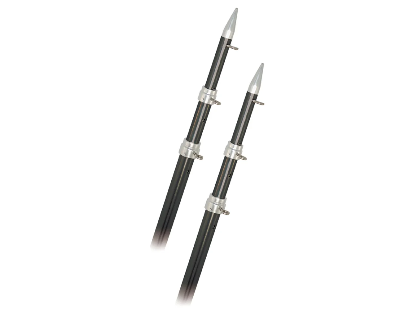 Rupp 15' Telescopic Carbon Fiber Outrigger Poles 1.5" - Silver