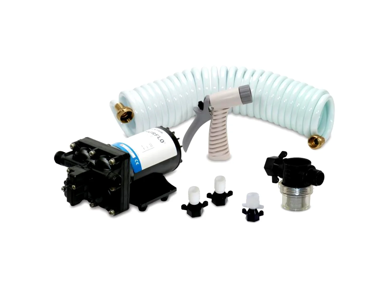 Shurflo by Pentair BLASTER™II Washdown Kit - 12VDC, 3.5GPM w/25' Hose, Nozzle, Strainer & Fittings