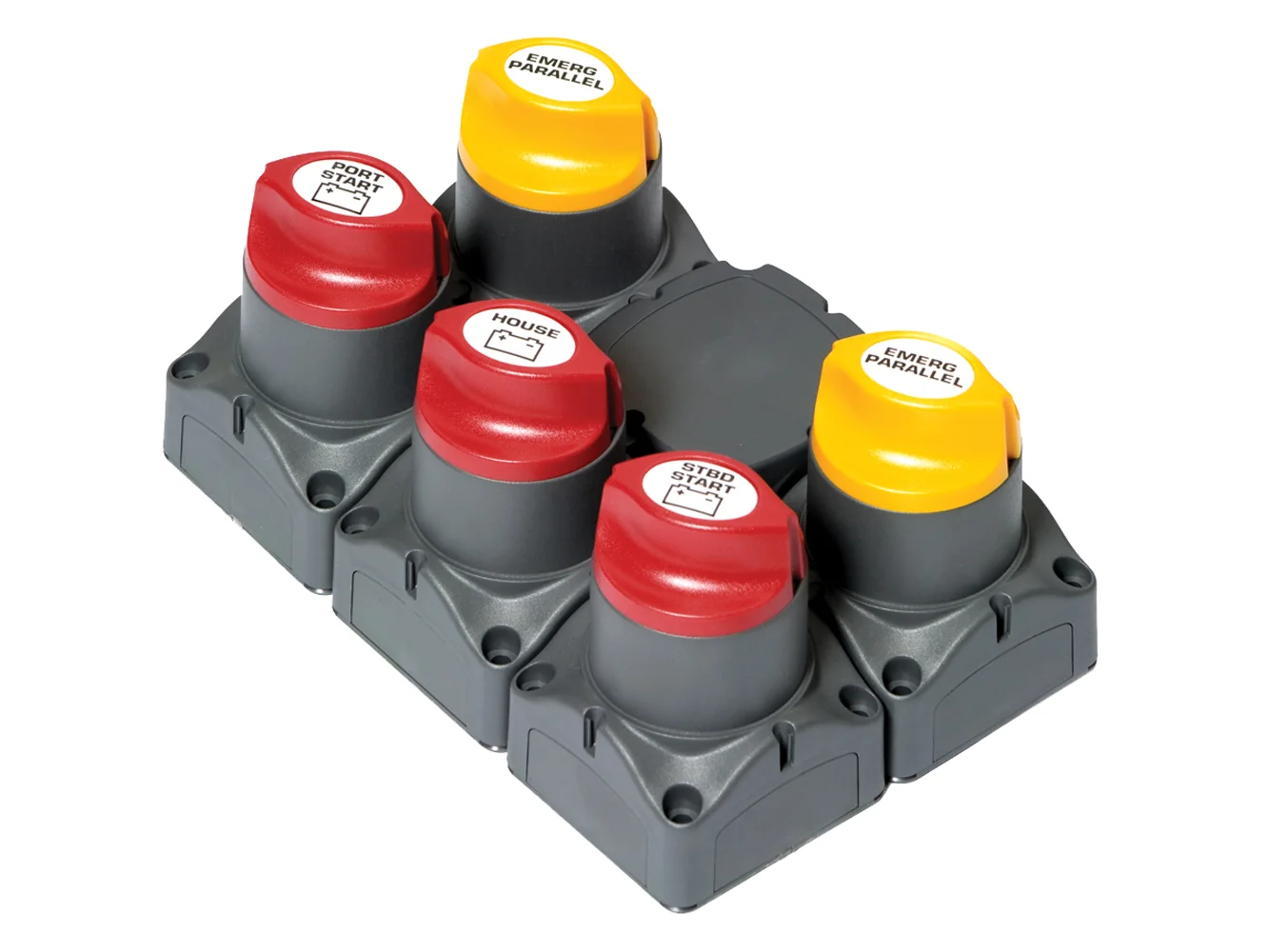 BEP Battery Distribution Cluster f/Twin Outboard Engines w/Three Battery Banks w/Motorized VSR