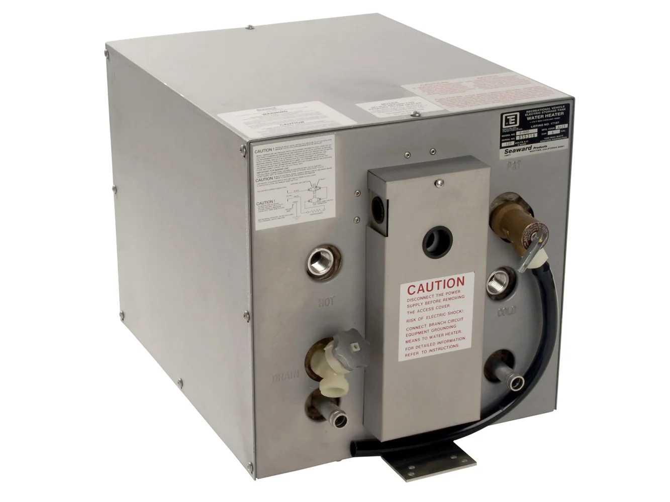 Whale Seaward 6 Gallon Hot Water Heater w/Front Heat Exchanger - Galvanized Steel - 120V - 1500W