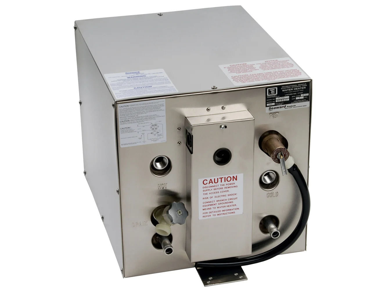 Whale Seaward 6 Gallon Hot Water Heater w/Front Heat Exchanger - Stainless Steel - 120V - 1500W