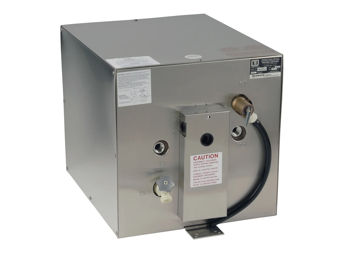 Whale Seaward 11 Gallon Hot Water Heater w/Rear Heat Exchanger - Stainless Steel - 120V - 1500W