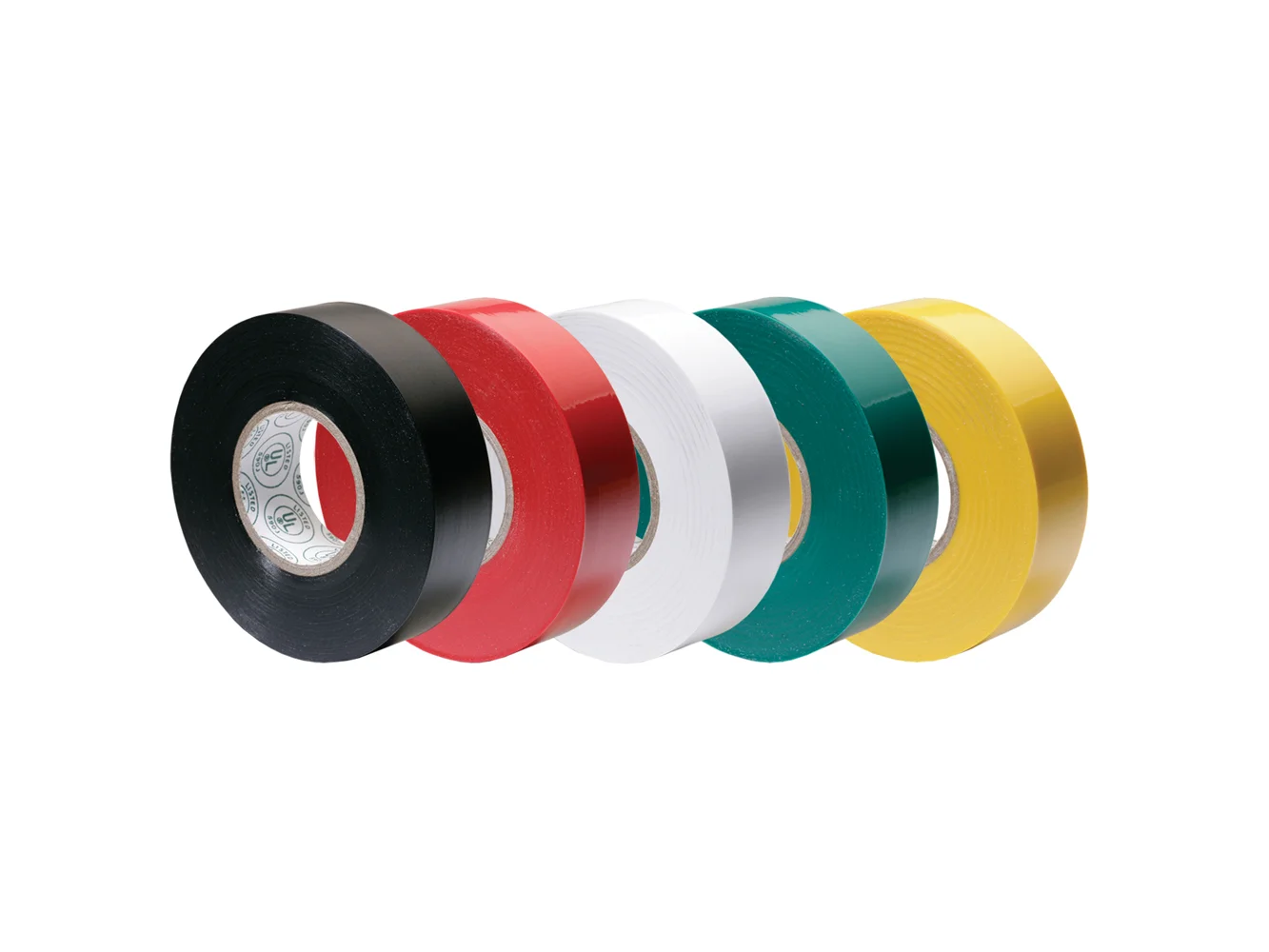 Ancor Premium Assorted Electrical Tape - 1/2" x 20' - Black / Red / White / Green / Yellow