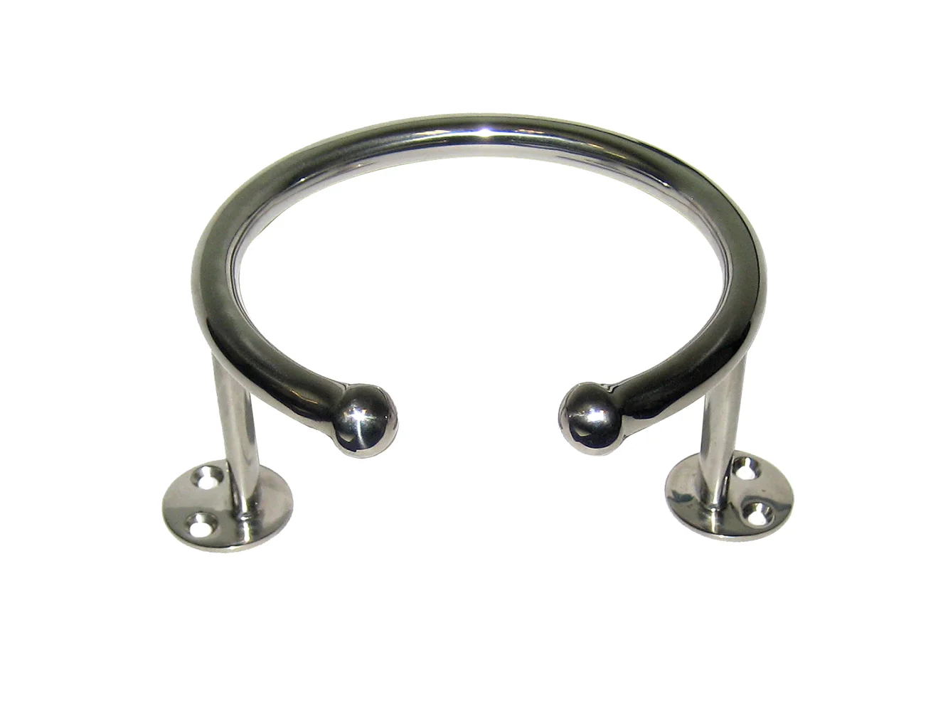 Whitecap Top Mount Ring SS Cup Holder - 1-Drink - Base Mount