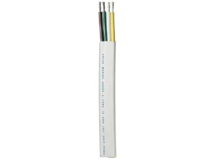Ancor Trailer Cable - 16/4 AWG - Yellow/White/Green/Brown - Flat - 100'