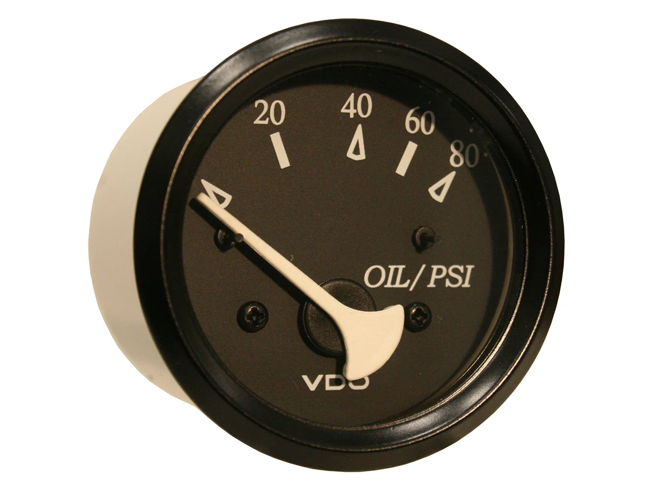 VDO Cockpit Marine Oil Pressure Gauge - 80 PSI - Black Dial/Bezel