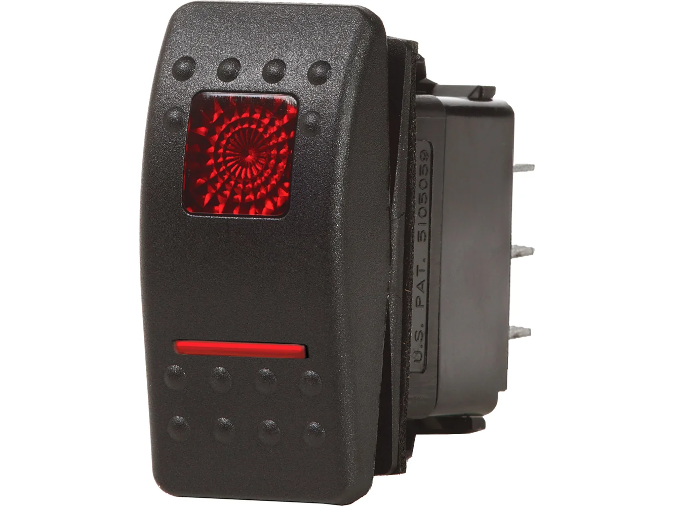 Blue Sea 7936 Contura II Switch DPDT Black - ON-OFF-ON