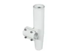 Lee's Clamp-On Rod Holder - White Aluminum - Horizontal Mount - Fits 1.900" O.D. Pipe