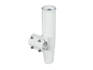 Lee's Clamp-On Rod Holder - White Aluminum - Horizontal Mount - Fits 1.900" O.D. Pipe