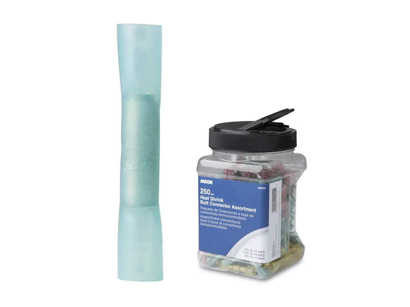 Ancor 16-14 AWG Heat Shrink Butt Connector - 250-Pieces - Jar