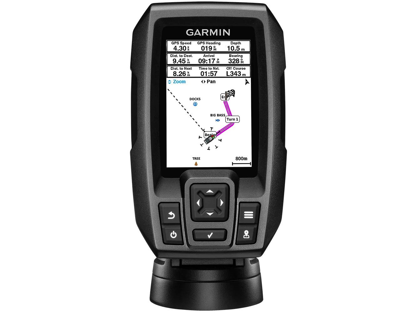 Garmin STRIKER™ 4 Fishfinder Worldwide Version w/77/200kHz - 4-Pin Transducer w/Transom & Trolling Motor Mounts