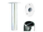 Tigress Oval Head SS Gunnel Mount Rod Holder - 0° - 9"