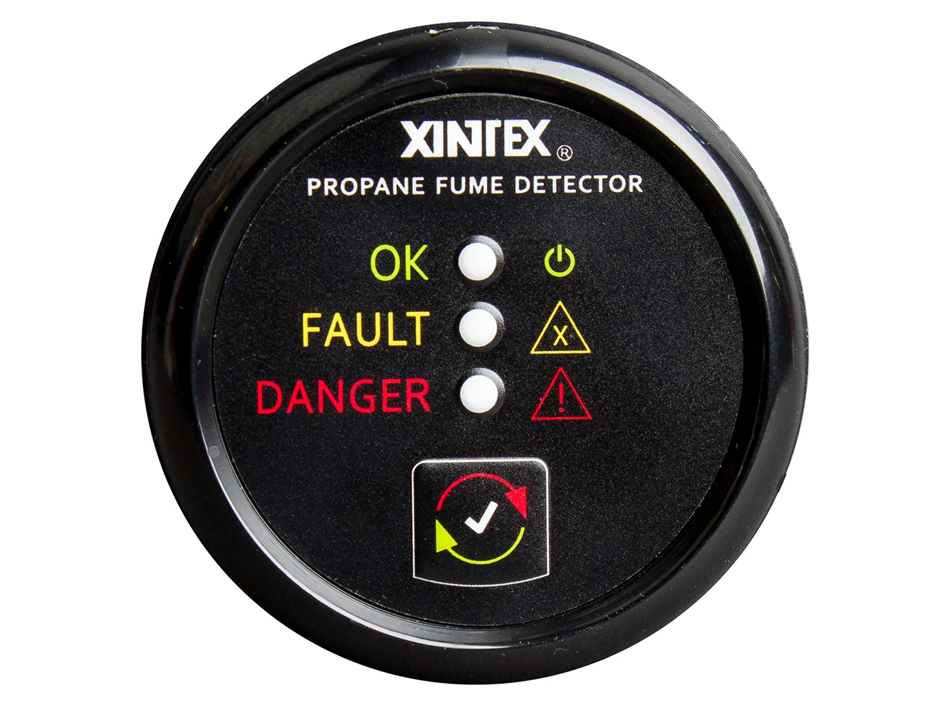 Fireboy-Xintex Propane Fume Detector w/Plastic Sensor - No Solenoid Valve - Black Bezel Display