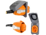 SmartPlug 30 AMP Inlet & Female Cord Connector Combo - Grey