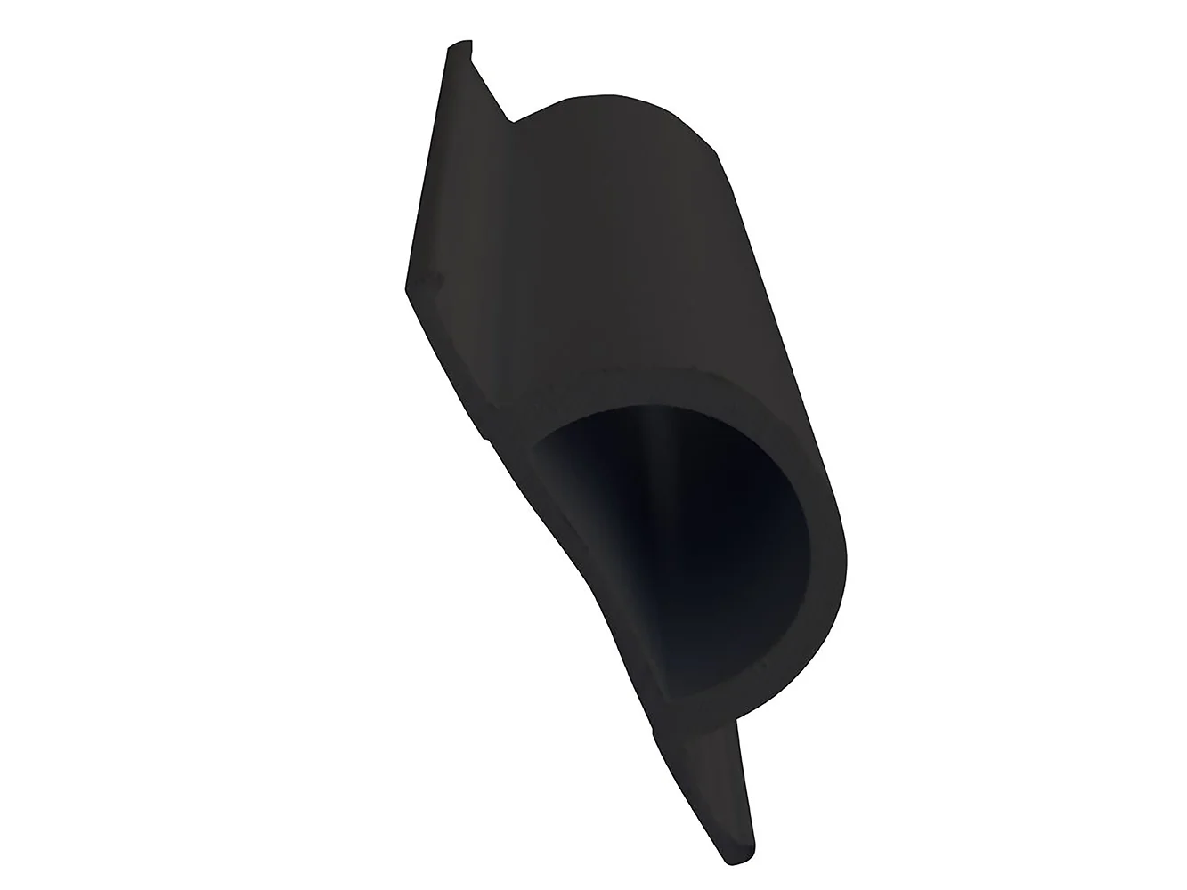 Dock Edge Standard "D" PVC Profile - 16' Roll - Black