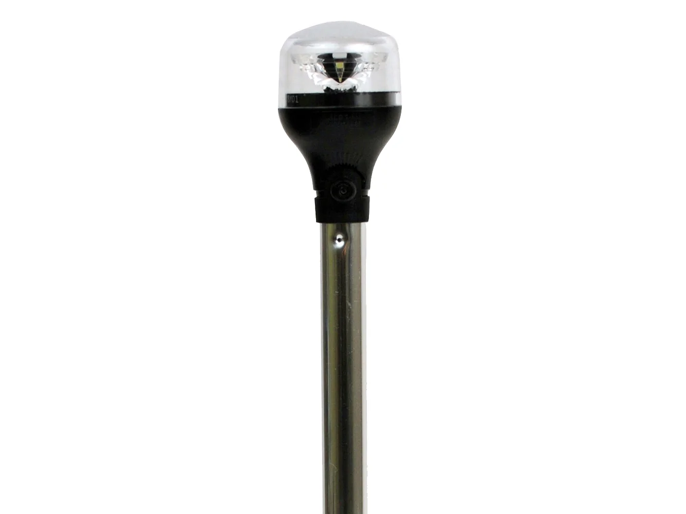Attwood LightArmor Plug-In All-Around Light - 20" Aluminum Pole - Black Horizontal Composite Base w/Adapter