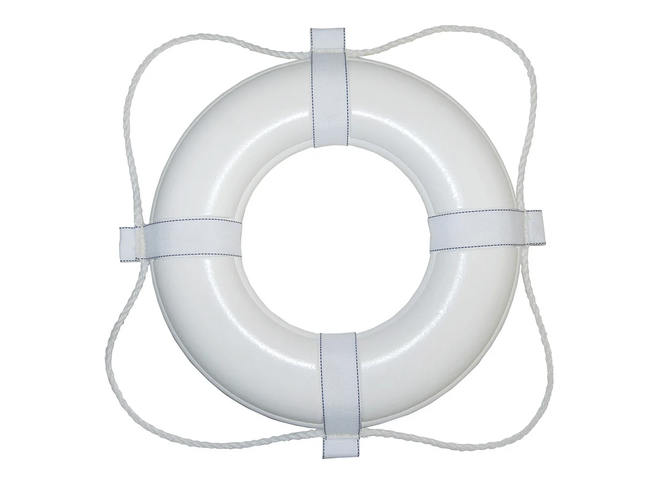 Taylor Made Foam Ring Buoy - 24" - White w/White Grab Line