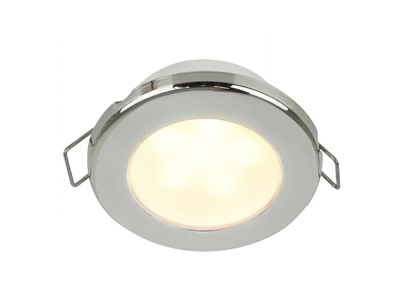 Hella Marine EuroLED 75 3" Round Spring Mount Down Light - Warm White LED - Stainless Steel Rim - 24V